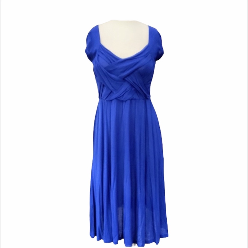 Anthropologie Deletta royal blue dress size XS